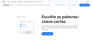Planejador de palavras-chave do Google Ads